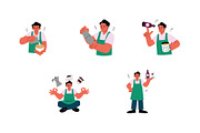Barista Character Vol 1, a Work Illustration by SLAB! Design (Thumbnail 3 of 3)