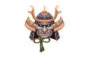 Samurai helmets, Japanese masks set, an Object Illustration by PaperTrident (Thumbnail 2 of 9)