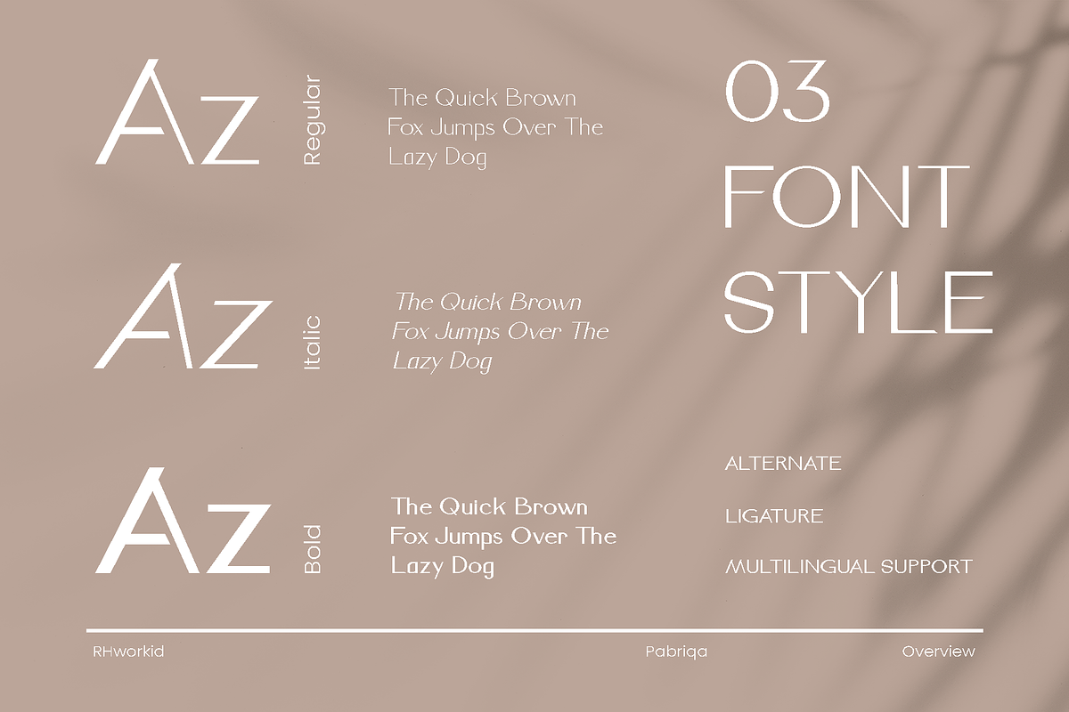 Pabriqa Font, a Sans Serif Font by Rhtype (Photo 3 of 9)