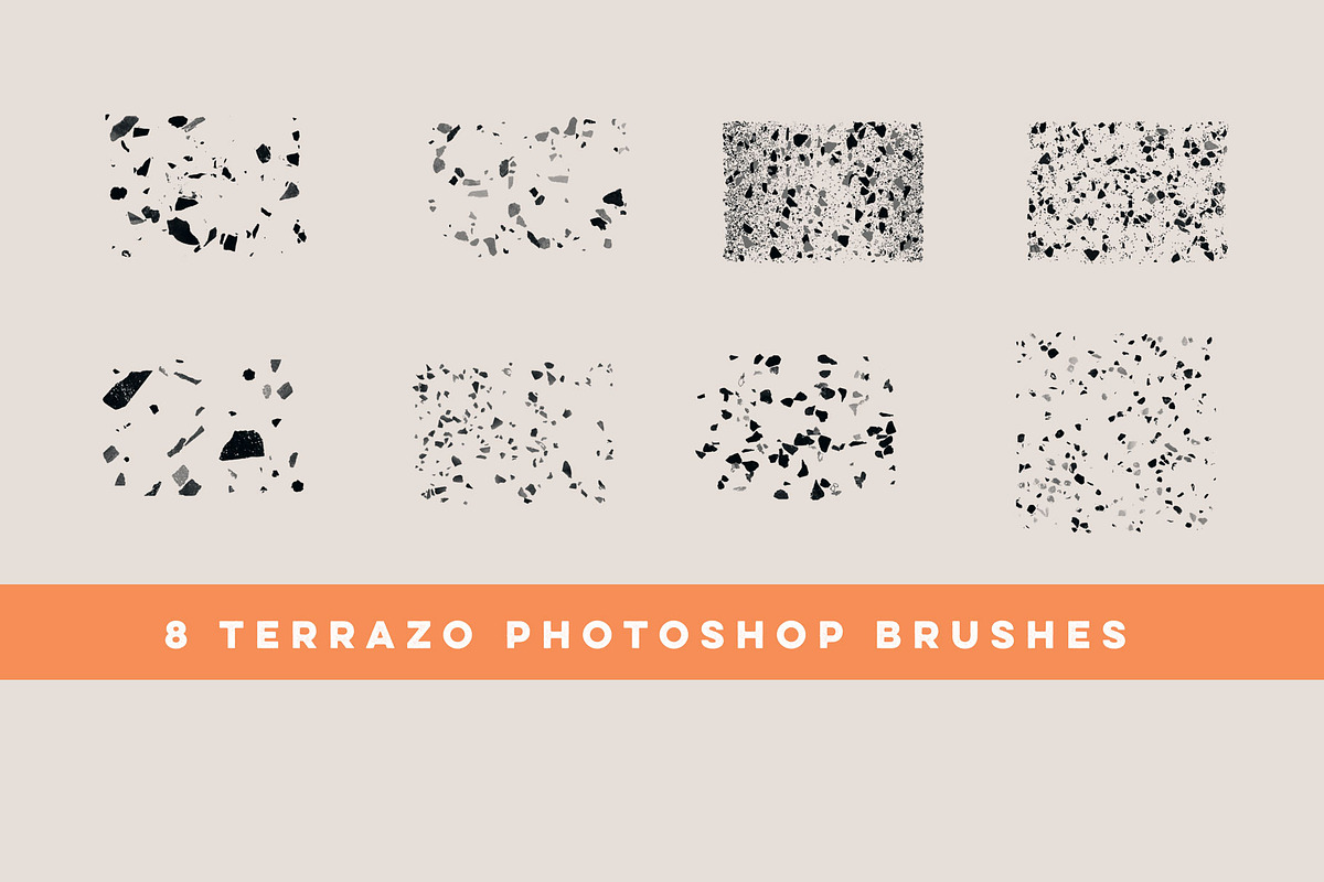 8 Terrazzo Photoshop Brushes, a Brush Add-On by CC CREATIVE CO (Photo 3 of 10)