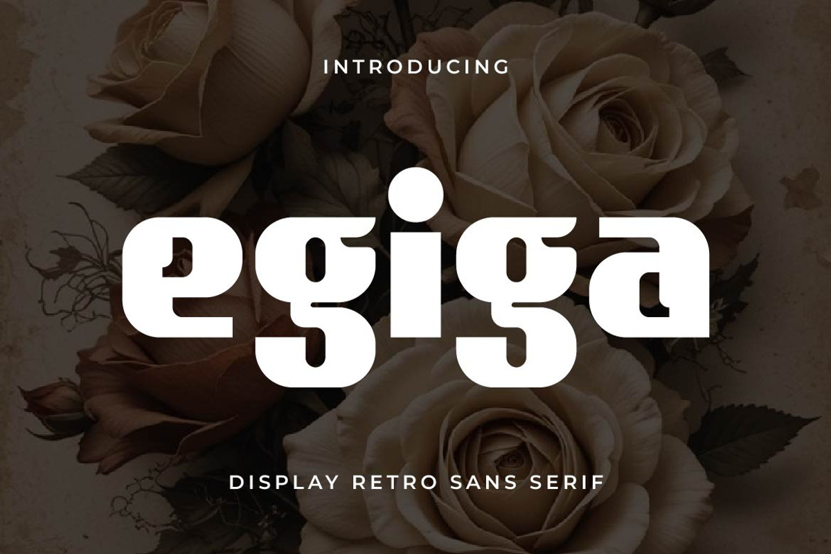 Egiga – Retro Sci-Fi Display Font, a Sans Serif Font by Artiveko (Photo 1 of 8)