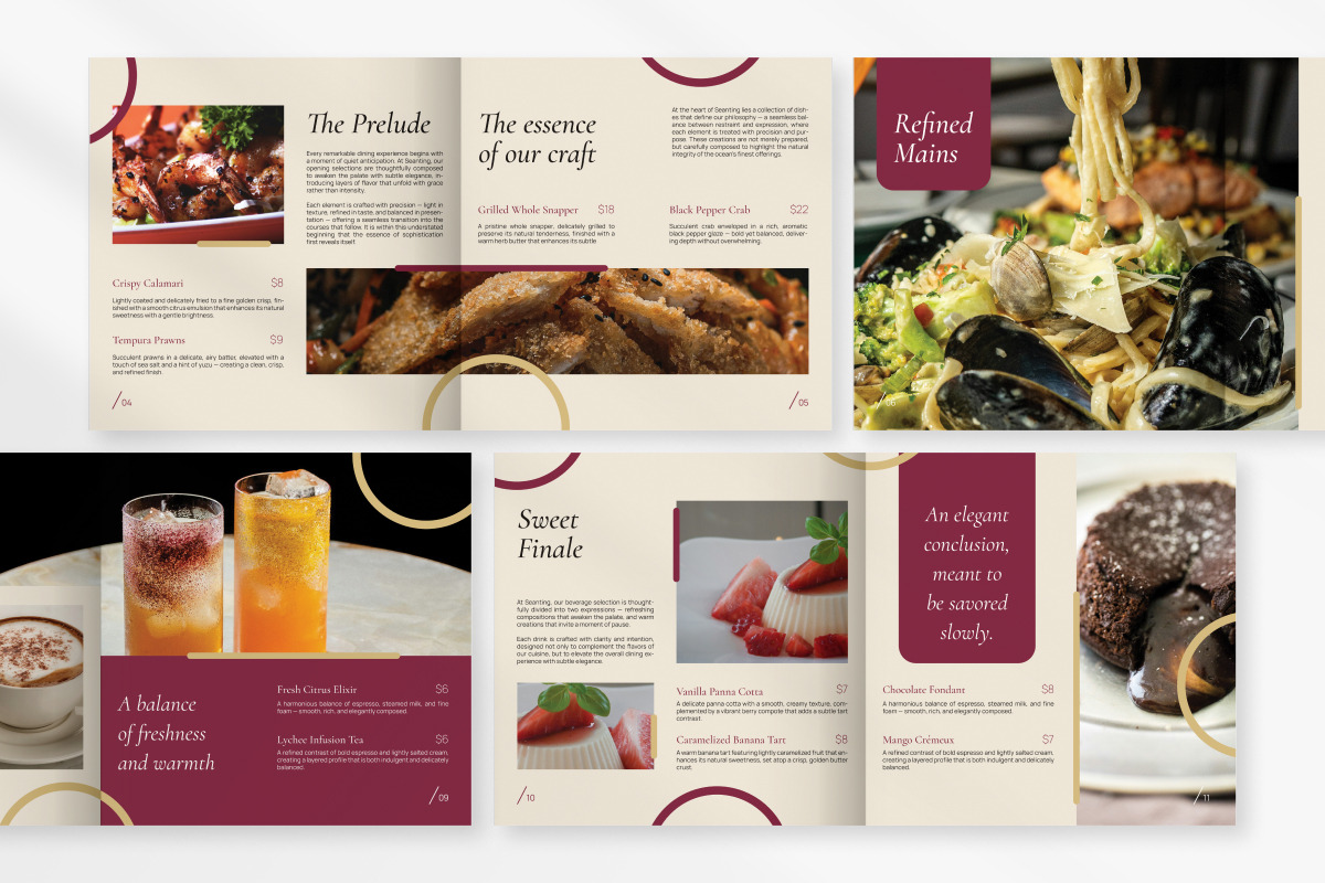 Square Restaurant Menu Brochure V2, a Brochure Template by productype1 (Photo 5 of 6)