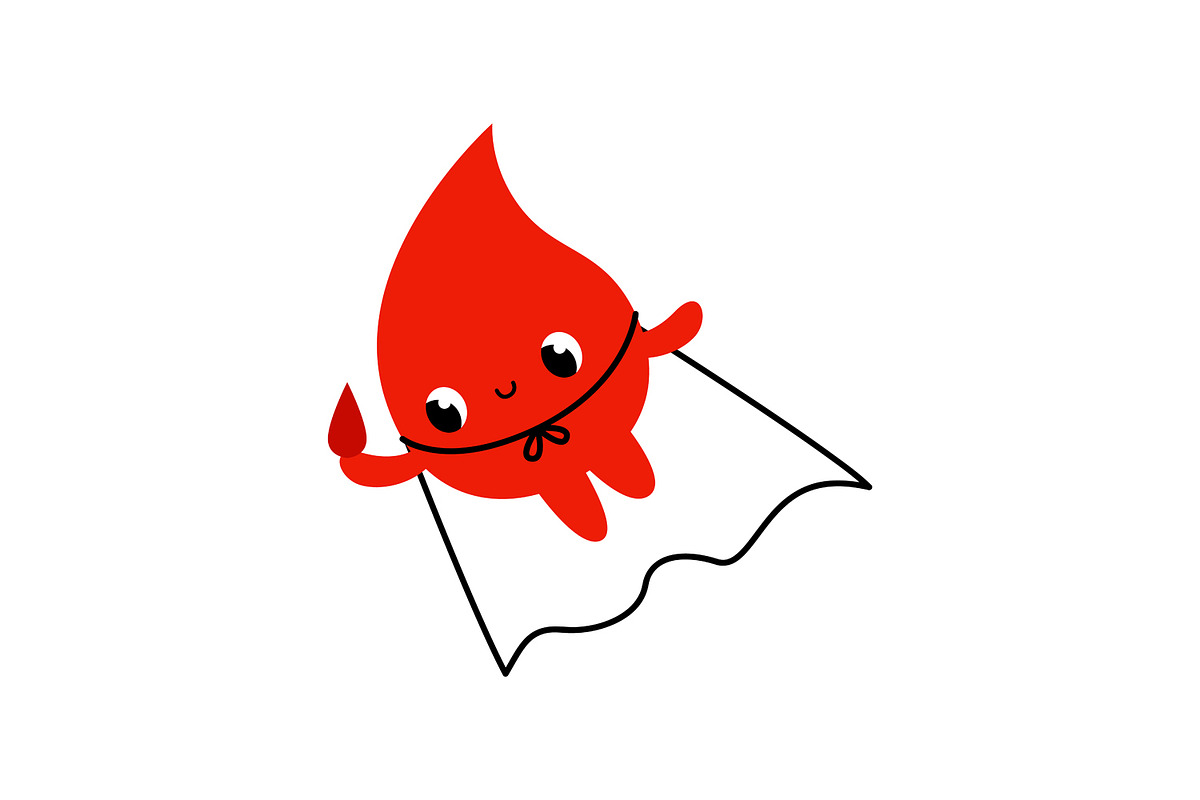 Blood Drop Superhero Medical Donor, a Healthcare Illustration by the_myro (Photo 12 of 12)