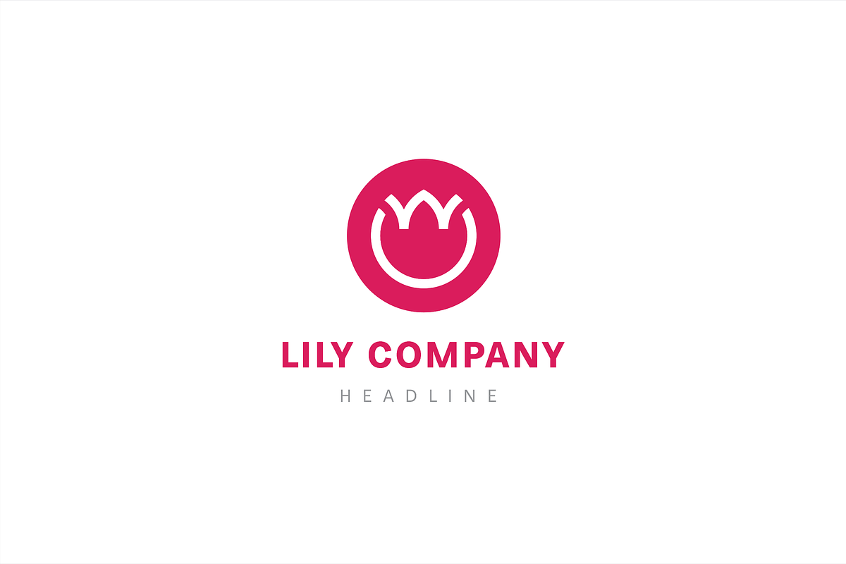 Lily logo template., a Branding & Logo Template by Anton Akhmatov (Photo 3 of 3)