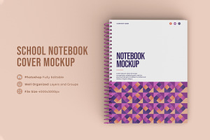School Notebook Cover Mockup