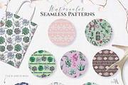 Watercolor Scandinavian Succulents, an Illustration by Fluffy Unicorn (Thumbnail 3 of 11)
