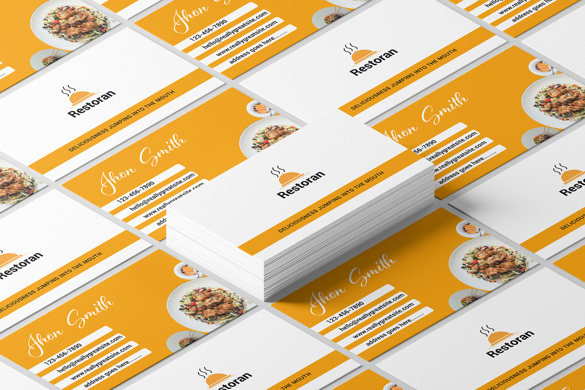 Restaurant Business Card, a Business Card Template by Graphic Origin (Photo 1 of 3)