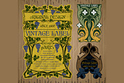 Label Art Nouveau - sets, a Decorative Illustration by Stanislav Kharchevskyi (Thumbnail 4 of 8)