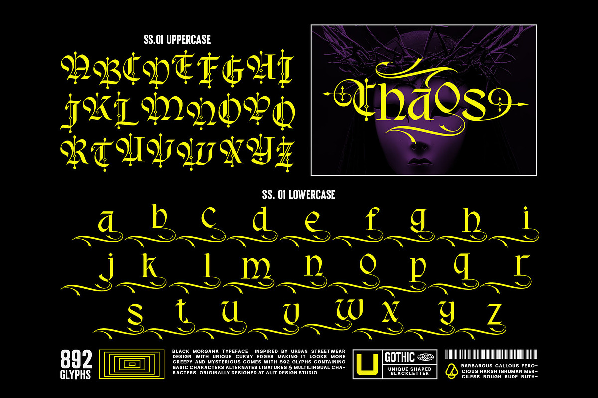 Black Morgana Typeface, a Blackletter Font by alit design (Photo 8 of 17)