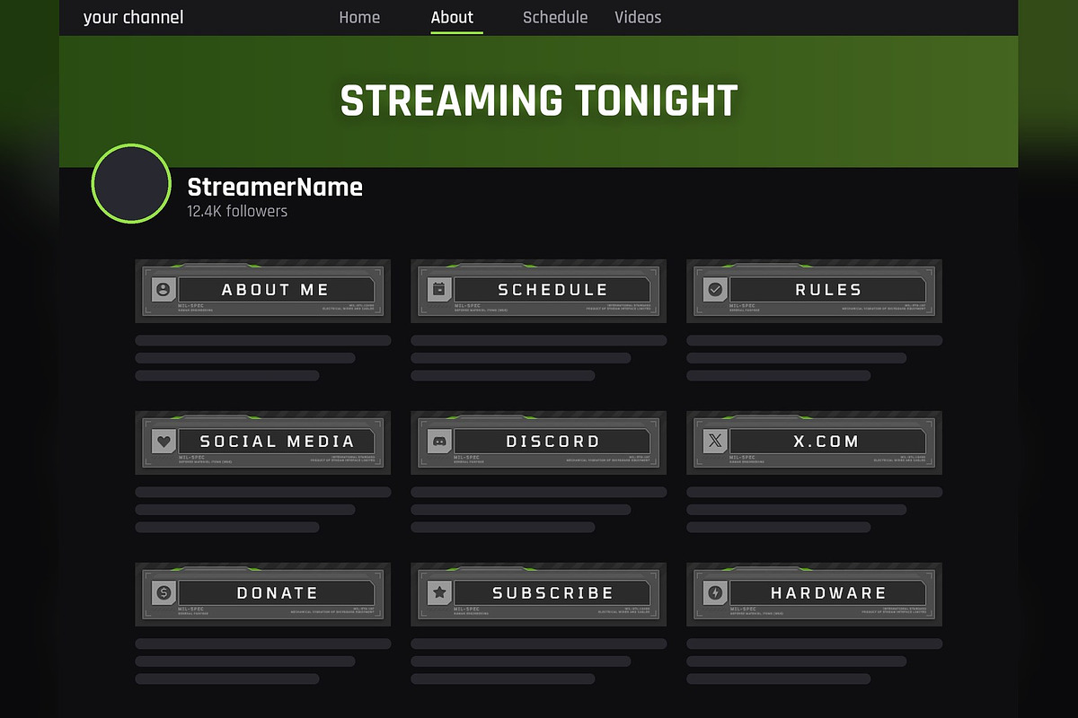 Predator Twitch & Kick Panels, an Object Graphic by Gear Store (Photo 3 of 5)