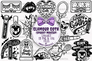 Glamour Goth - Make-up Svg And Png