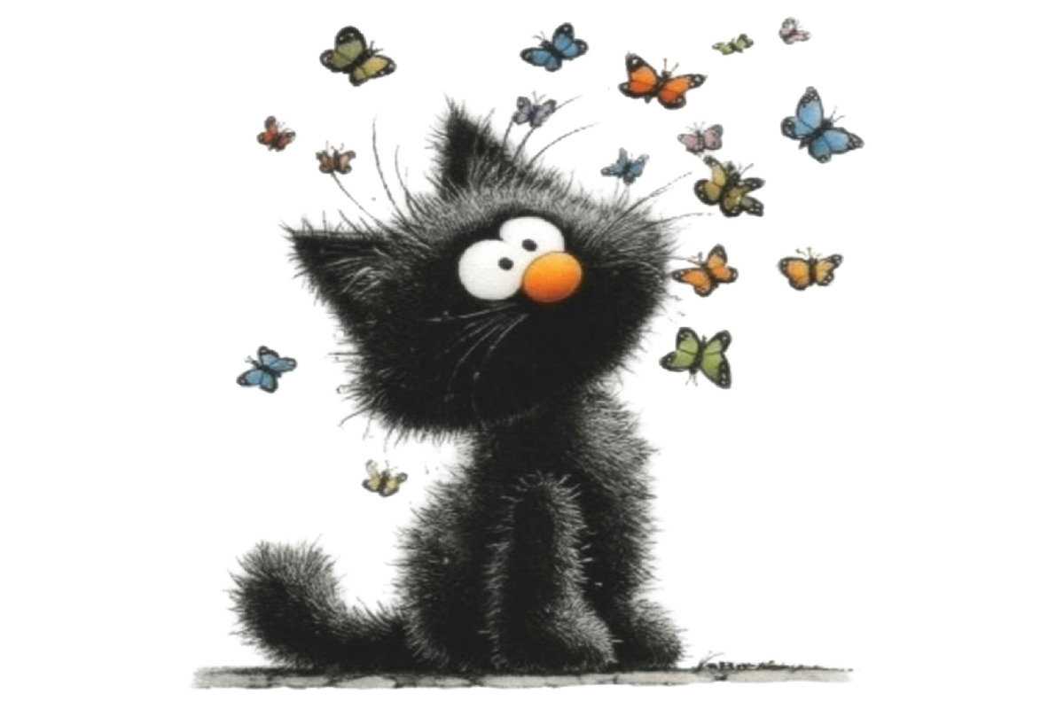 Whimsical Easter Black Cats Clipart, an Illustration by Designking (Photo 6 of 7)
