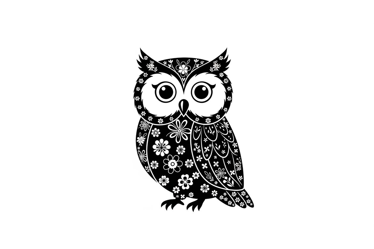 Cute Owl Silhouette Bundle, an Illustration by yasushie (Photo 22 of 31)