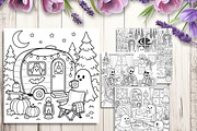 80 Cute Spooky Coloring Pages Bundle, a Brochure Template by LA Design (Thumbnail 6 of 10)