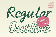 CS Ricotta Pixel, a Script Font by Craft Supply Co. (Thumbnail 4 of 8)