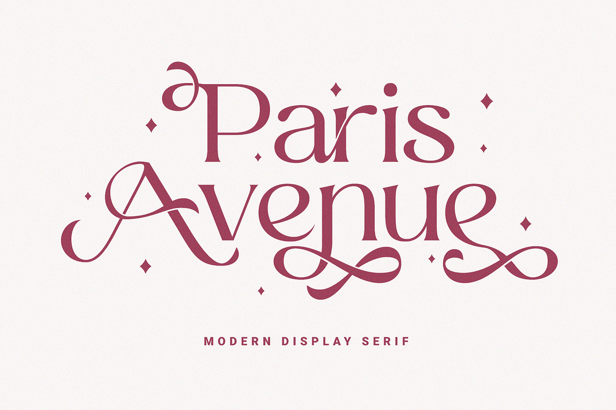 Paris Avenue - Modern Display Serif, a Serif Font by Prioritype Co (Photo 1 of 9)