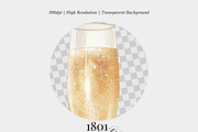 Champagne Watercolor Cocktail, an Illustration by 1801Prints (Thumbnail 4 of 4)