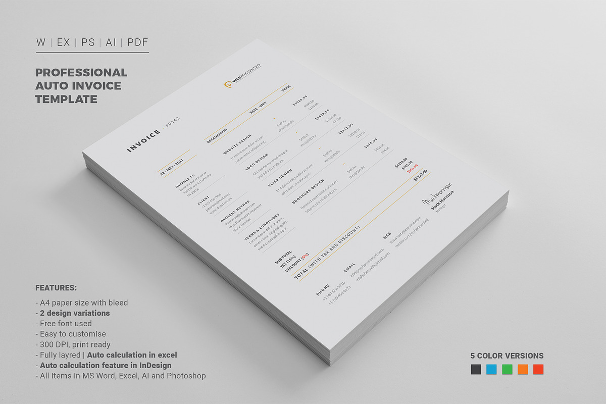 Invoice, a Stationery Template by Diverter (Photo 11 of 12)