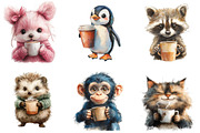 Funny Coffee Mug And Animal PNG, an Illustration by Designking (Thumbnail 3 of 5)
