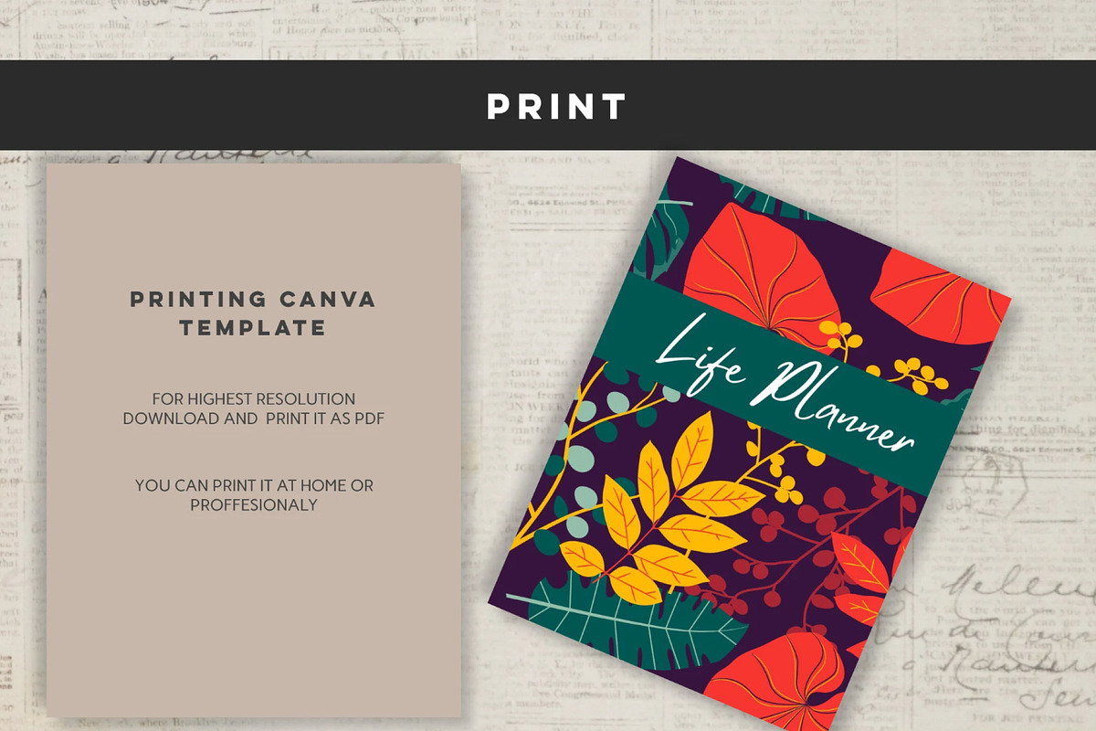 Printable Life Planner Template, a Stationery Template by Design House (Photo 7 of 9)