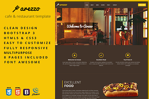 Arezzo - Cafe & Restaurant Template