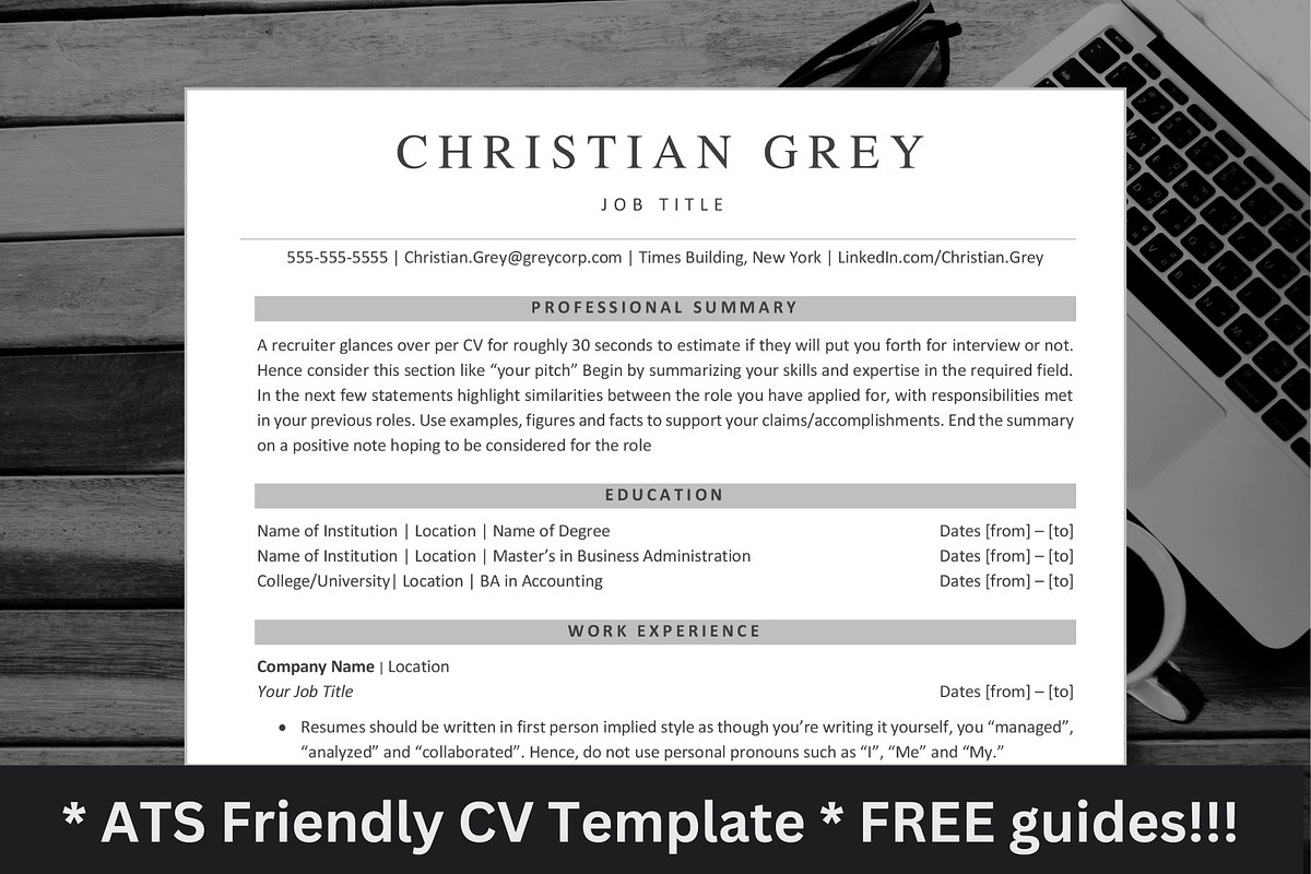Resume/CV ATS Resume Template, a Resume Template by The Career Lab (Photo 1 of 11)