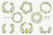 Olive Branches Watercolor Clipart, a Food Illustration by YarovaArt (Thumbnail 23 of 28)