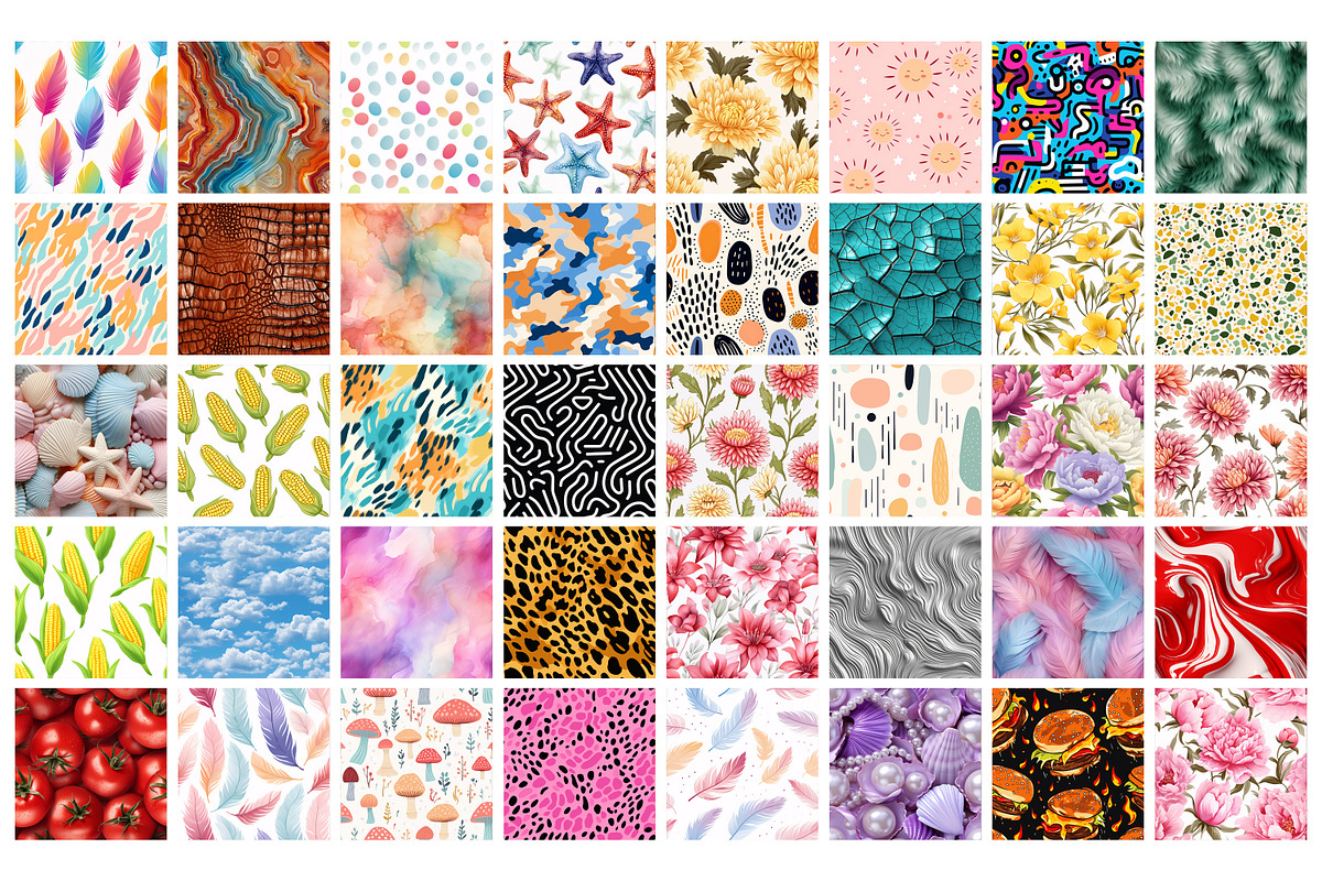 Seamless Pattern Mega Bundle, a Pattern Graphic by Forhadx5 (Photo 8 of 18)