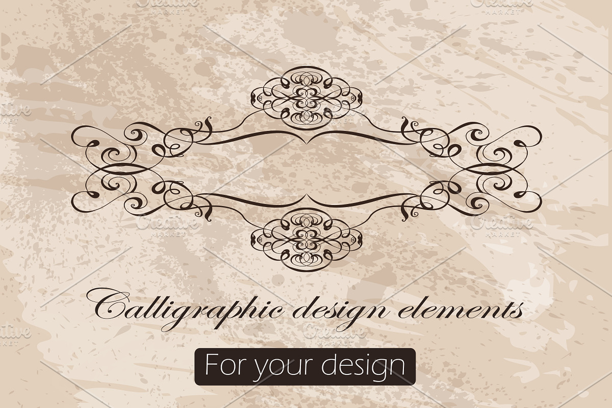 36 Calligraphic Design Elements, a Decorative Illustration by redstudio (Photo 2 of 5)