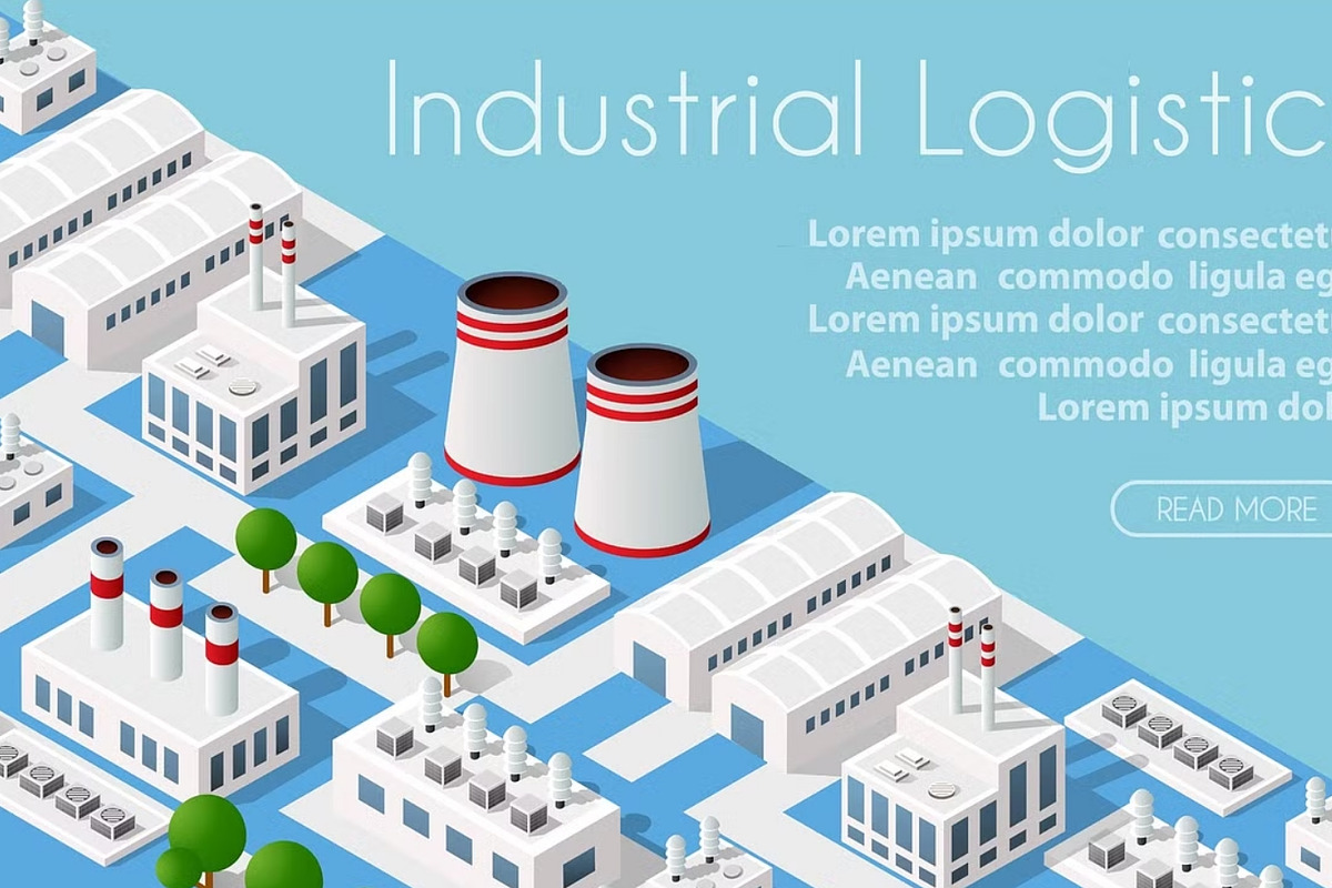 Industrial Logistics 3D Isometric, a Technology Illustration by AlexZeL (Photo 3 of 5)