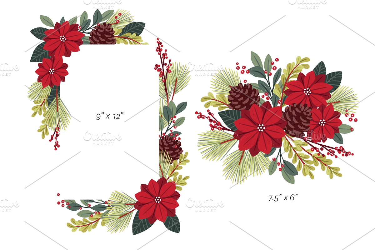 Holiday Greenery Illustrations, an Illustration by rabeccky (Photo 4 of 5)