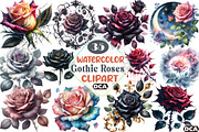 Gothic Roses Clipart, an Illustration by DreamCafeArt (Thumbnail 1 of 7)