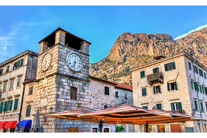 Clock Tower inside the old town of, an Architecture Photo by Leonid Andronov