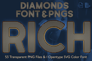 MS Diamond Bitmap Font & PNGs