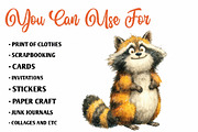 Quirky Woodland Animals Clipart, a Seasonal Illustration by CreationArt (Thumbnail 5 of 7)
