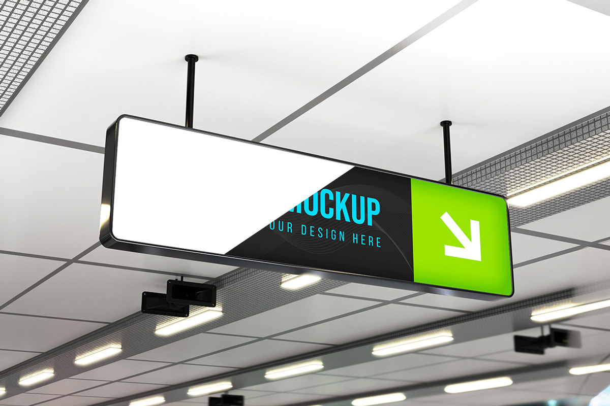 Horizontal Signage Mockup, an Advertising Mockup by Modaldesain (Photo 3 of 4)