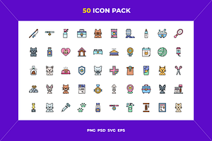 50 Cats icons, an Outline Icon by Wencory