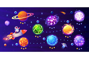 Space game map. Spaceship route, an Illustration by Stock-Smart-Start