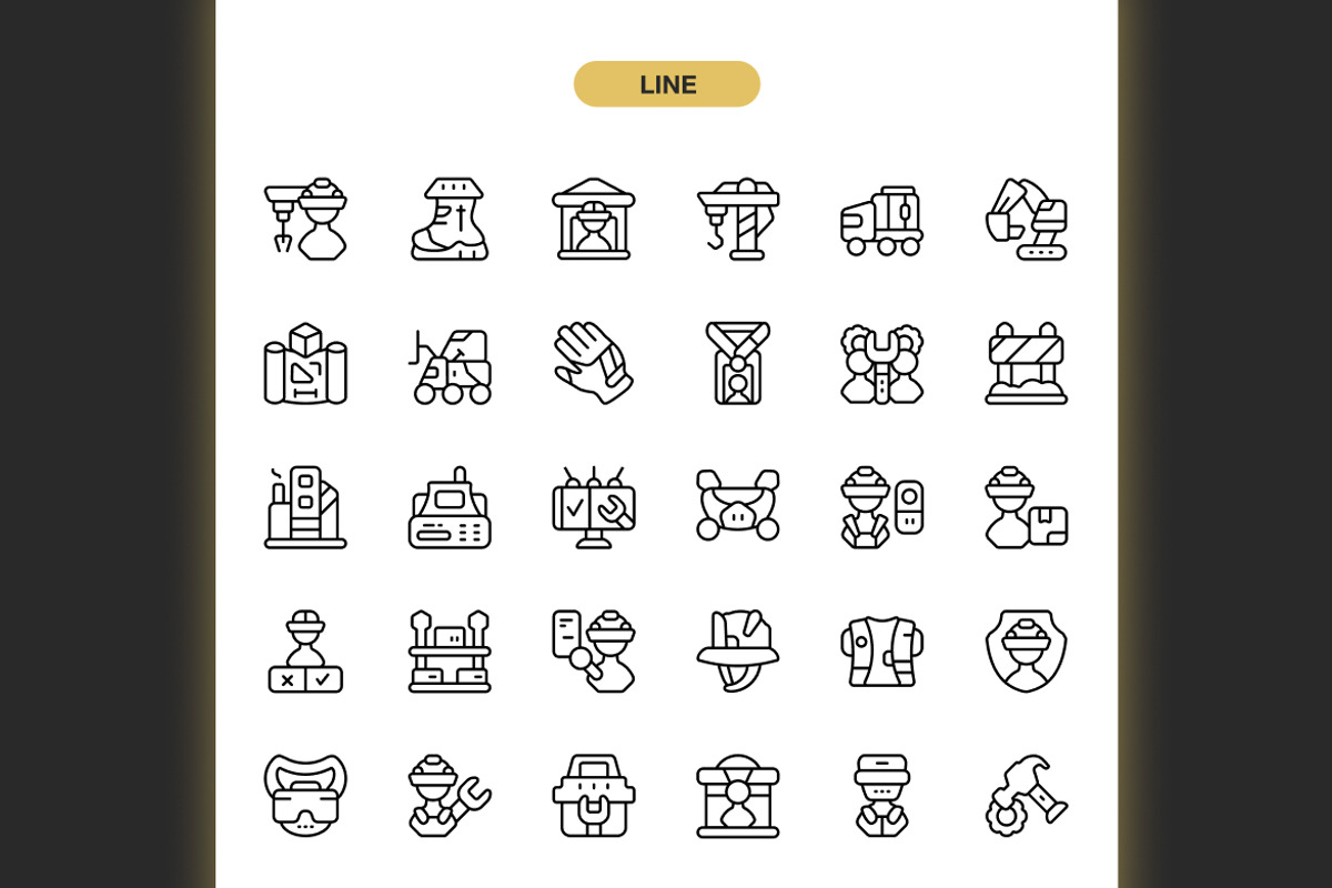 Industrial Worker Icons, an Icon by Spacepixel Creative (Photo 2 of 3)
