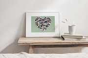 Love Heart Photo Collage Template, a Social Media Template by DesignerCandies (Thumbnail 4 of 5)