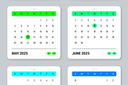Web Calendar Template 2025, an UI Kit Template by ContestDesign (Thumbnail 4 of 7)