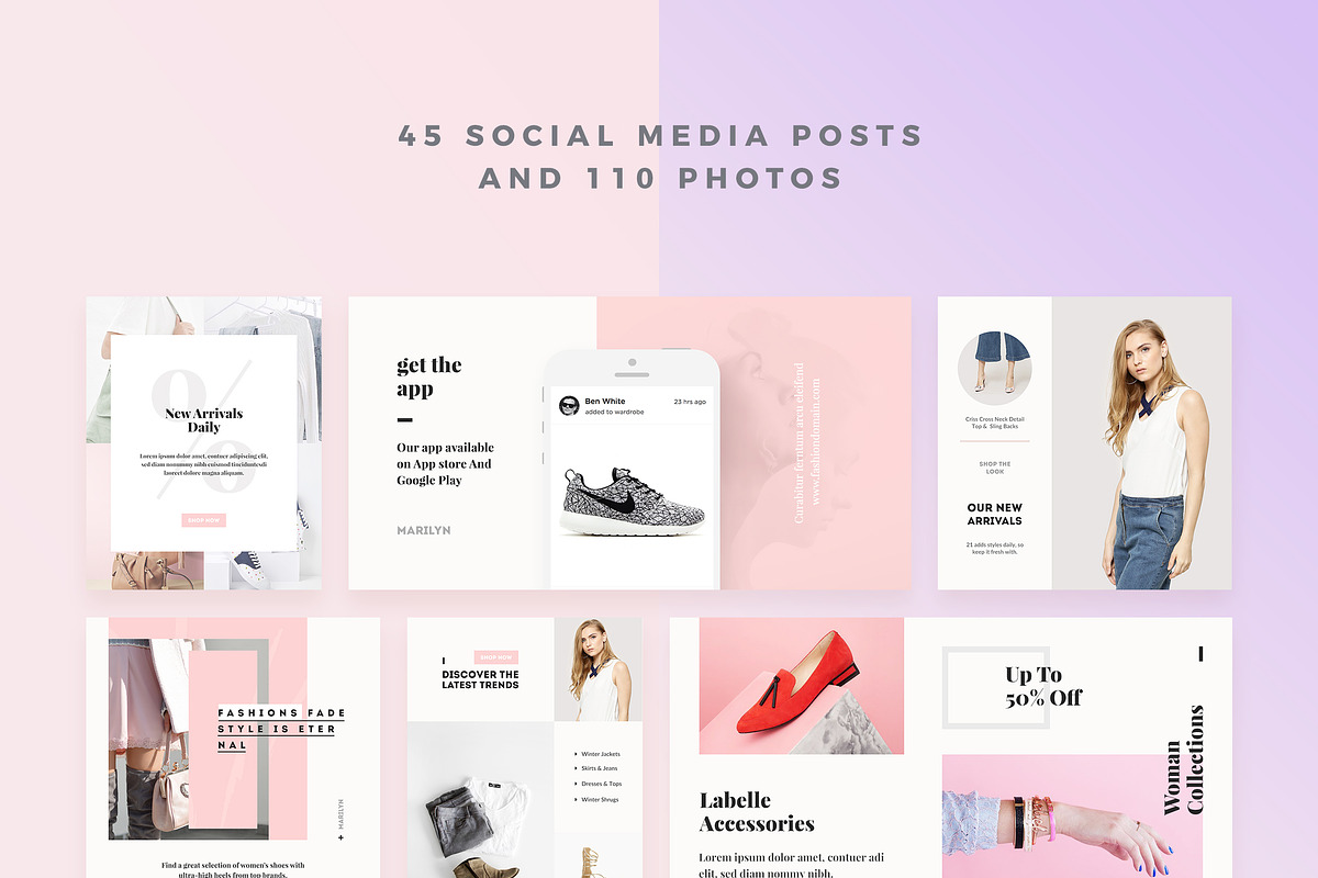 Briley Social Media Pack, a Social Media Template by Crevo Studio (Photo 6 of 8)