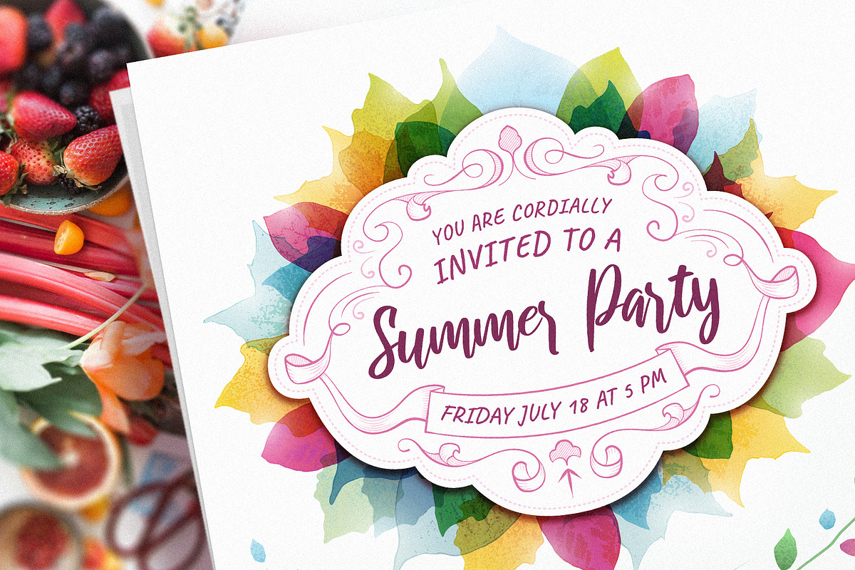 Summer Party Invitation, an Invitation Template by Mera Pixels (Photo 1 of 2)