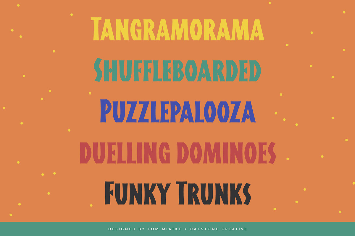 Tangram – Mid-Century Display Font, a Sans Serif Font by OakstoneCreative (Photo 3 of 11)