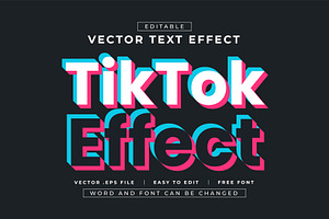 Tiktok Text Effect Style | Vector