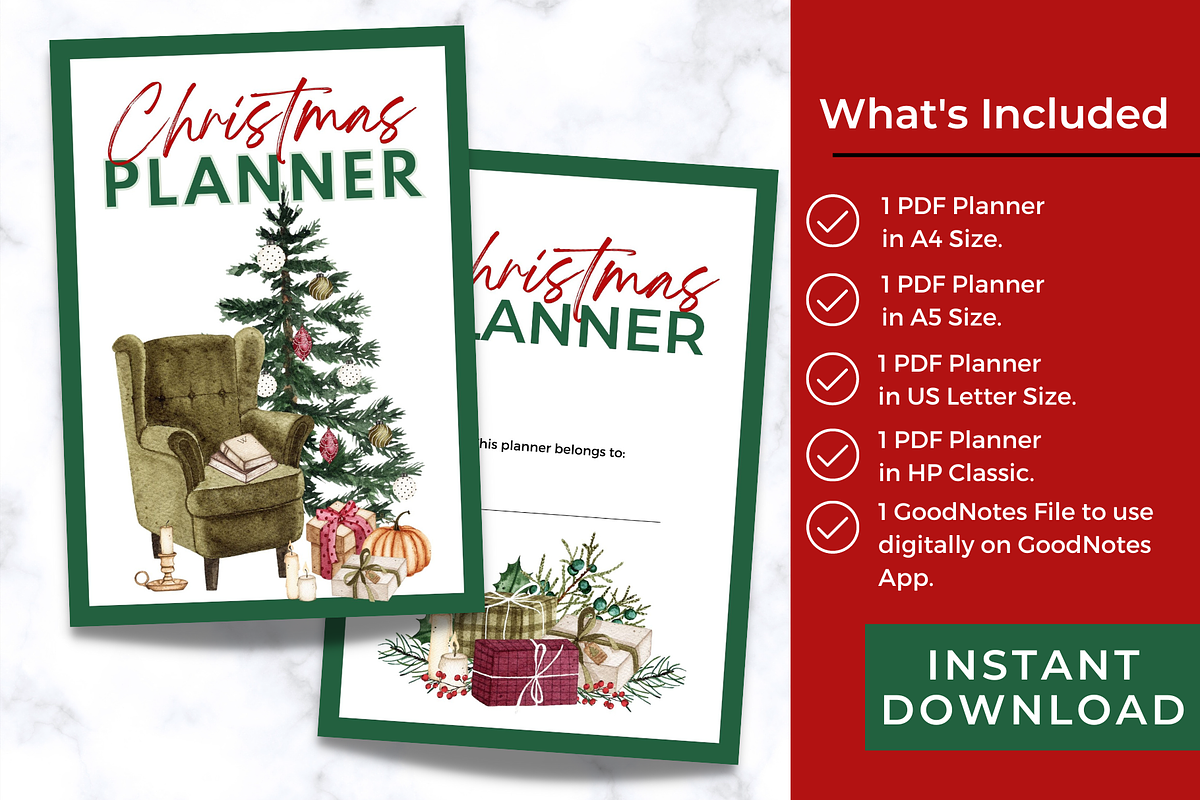 Christmas Planner - Printable, a Stationery Template by Jennifer Magri Templates (Photo 4 of 8)