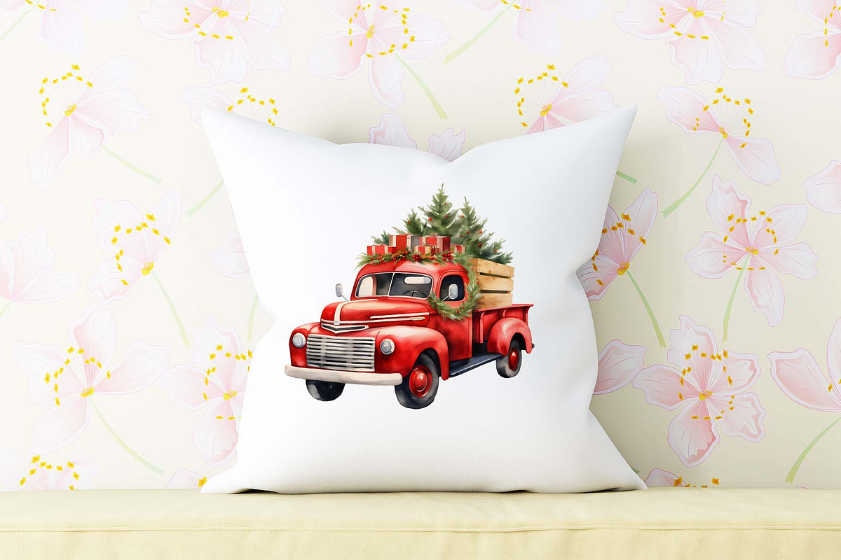 Watercolor Christmas Vintage Clipart, an Illustration by Moon Studio (Photo 12 of 12)