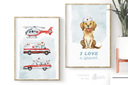 Rescue Vehicles Collection., a Transportation Illustration by OctopusArtis (Thumbnail 4 of 10)