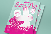 Pink Quirky Easter Egg Flyer Set, a Flyer Template by graphicook (Thumbnail 2 of 3)