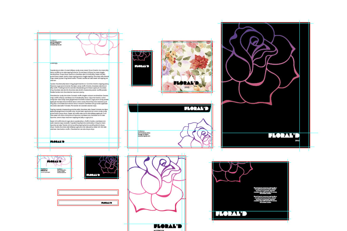 Floral Stationary Template + Mockup, a Print Template by Themzy Templates (Photo 3 of 4)